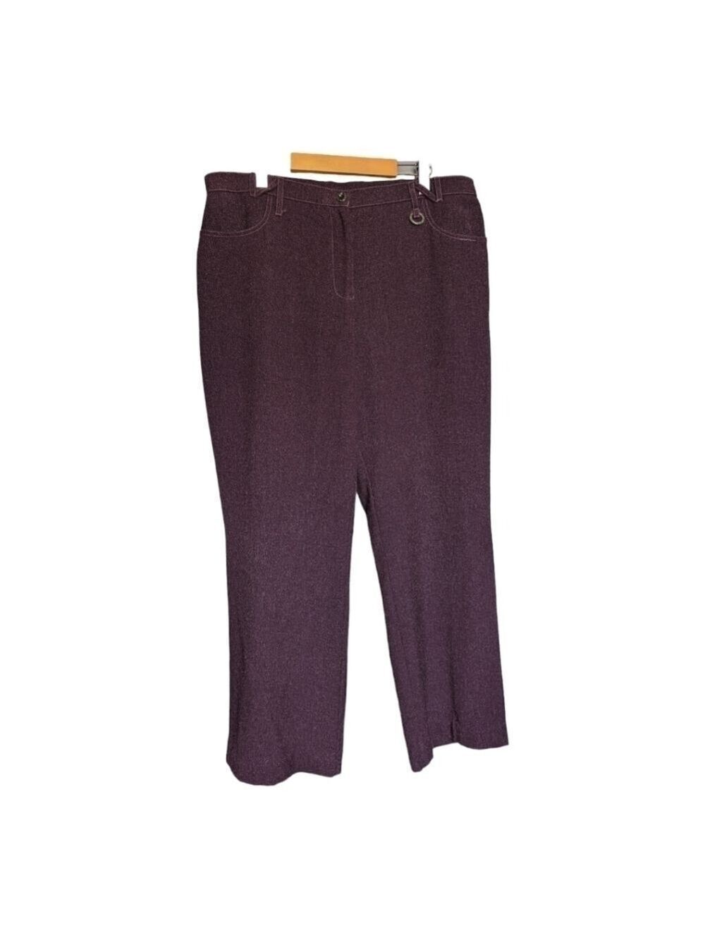 16 • Lana Lee • Plum Wool Blend Trousers